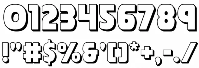 Governor 3D フォント その他の文字