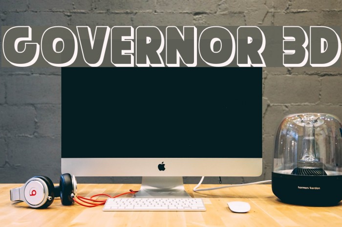 Governor 3D フォント examples
