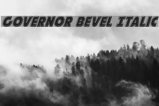 Governor Bevel Italic Font examples