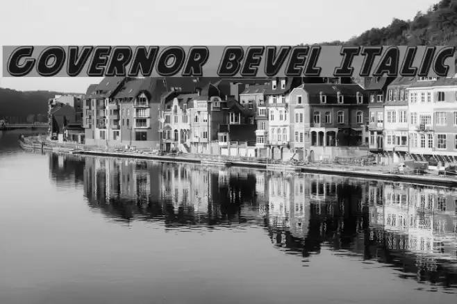 Governor Bevel Italic Font examples
