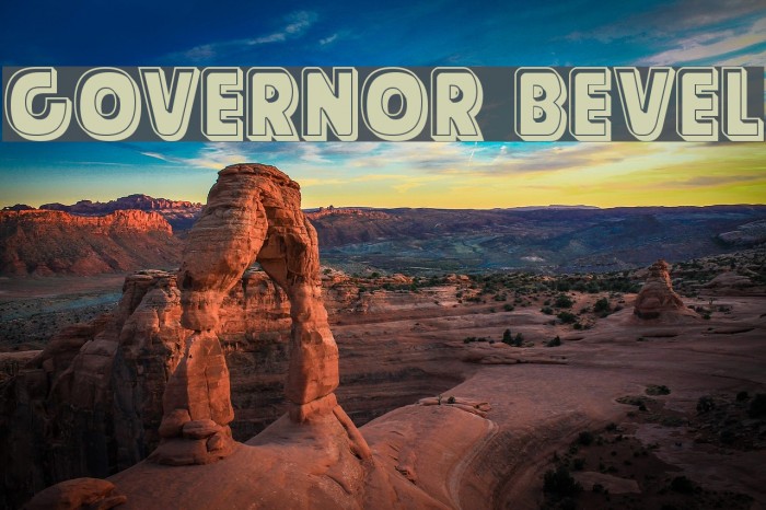 Governor Bevel Font examples