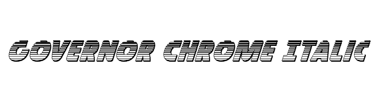 Governor Chrome Italic  नि: शुल्क फ़ॉन्ट्स डाउनलोड