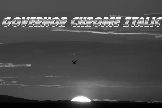 Governor Chrome Italic Font examples