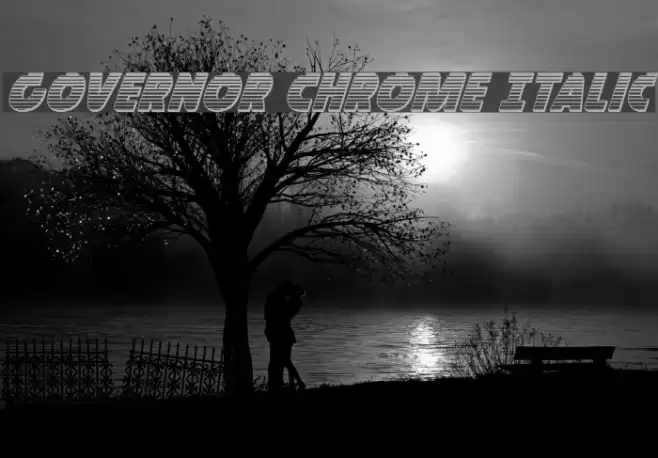 Governor Chrome Italic Font examples