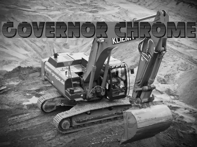 Governor Chrome Font examples