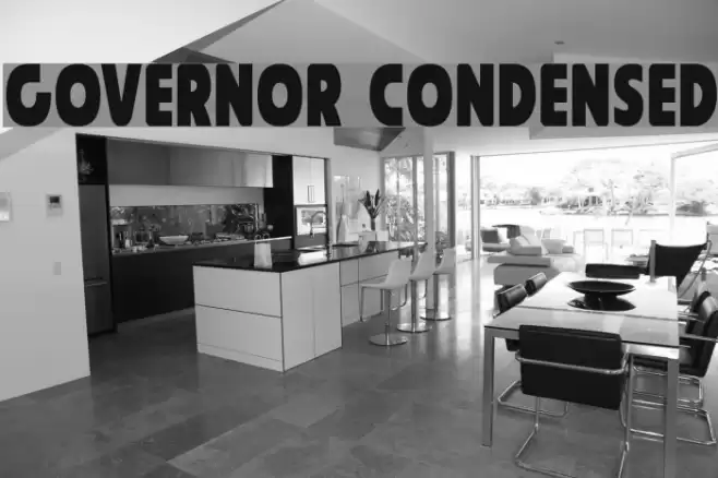 Governor Condensed Font examples