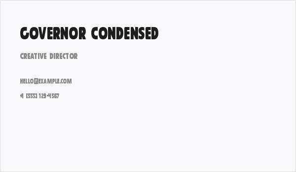 Governor Condensed Business Card