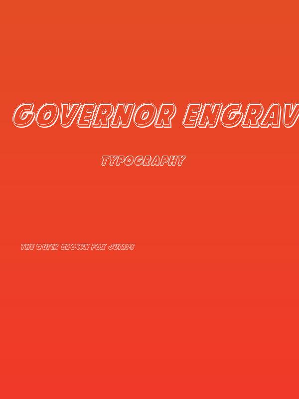 Governor Engraved Italic Poster