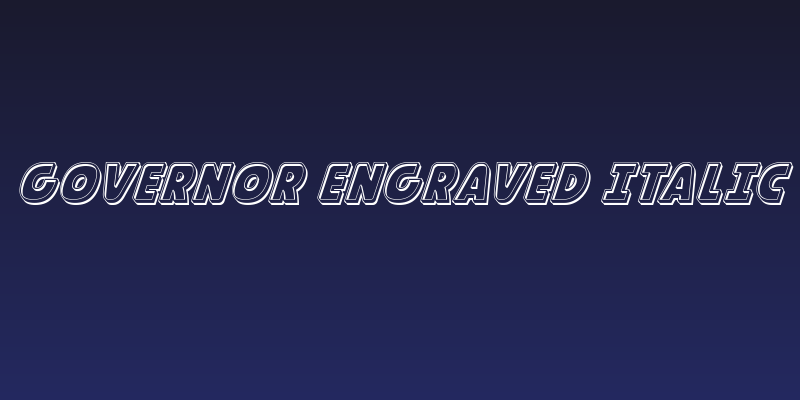 Governor Engraved Italic Social Header