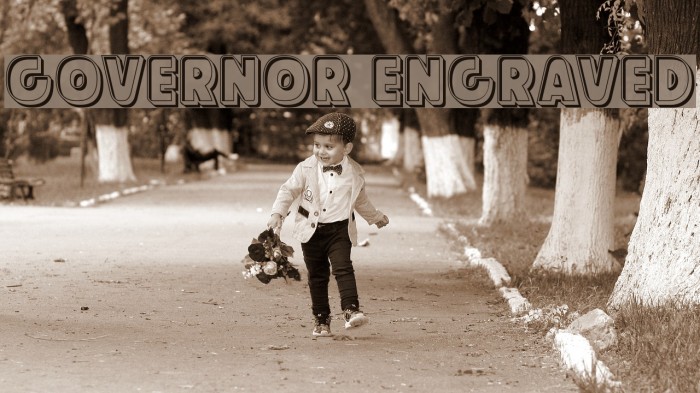 Governor Engraved Font examples