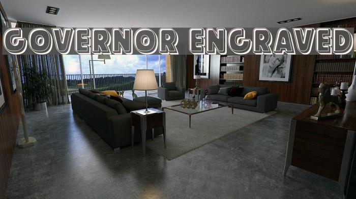 Governor Engraved Font examples