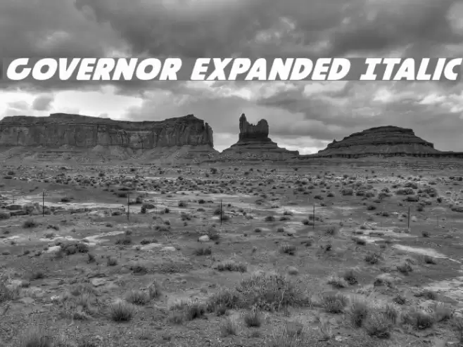 Governor Expanded Italic Font examples
