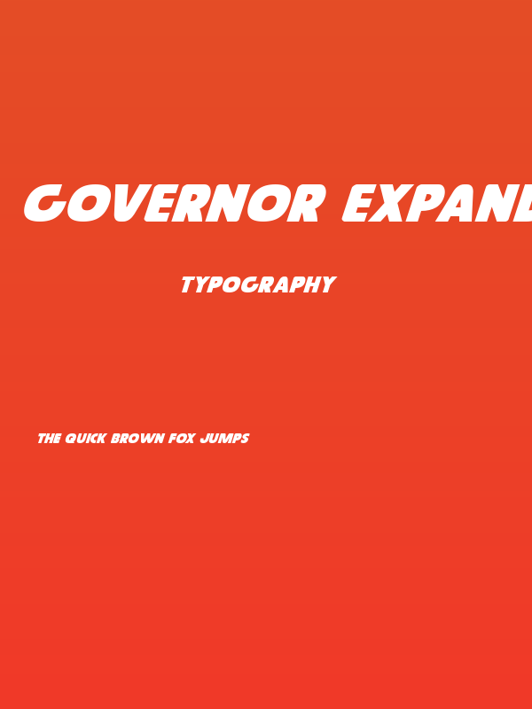 Governor Expanded Italic Poster