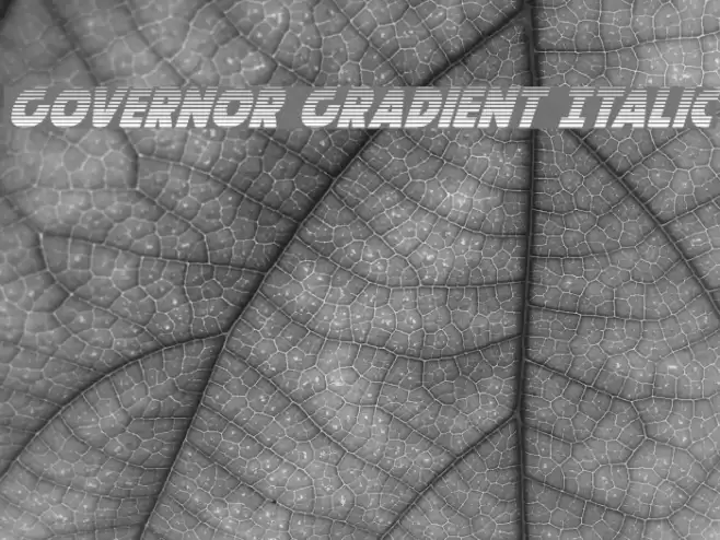 Governor Gradient Italic Schriftart examples