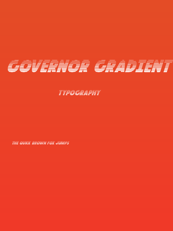 Governor Gradient Italic Poster