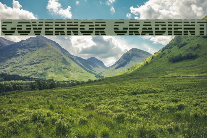 Governor Gradient Font examples