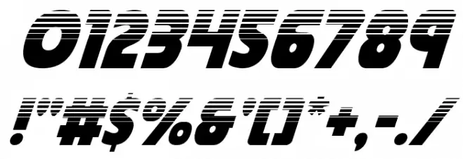 Governor Halftone Italic Font OTHER CHARS