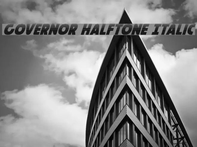 Governor Halftone Italic Font examples
