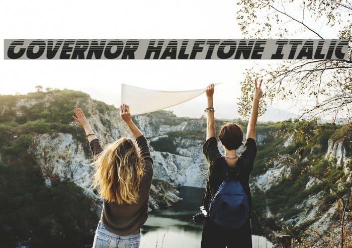 Governor Halftone Italic Example 2