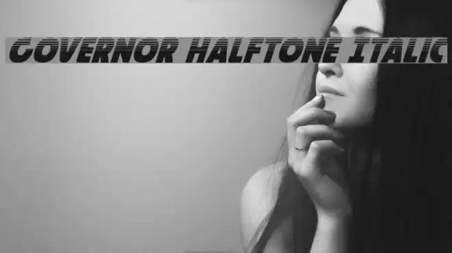 Governor Halftone Italic Font examples