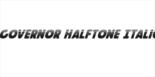 Governor Halftone Italic Logo