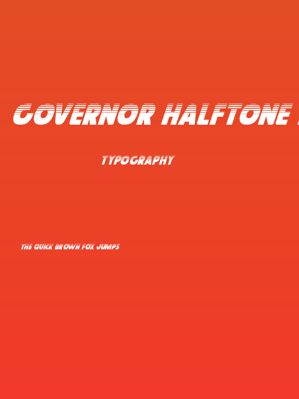 Governor Halftone Italic Poster