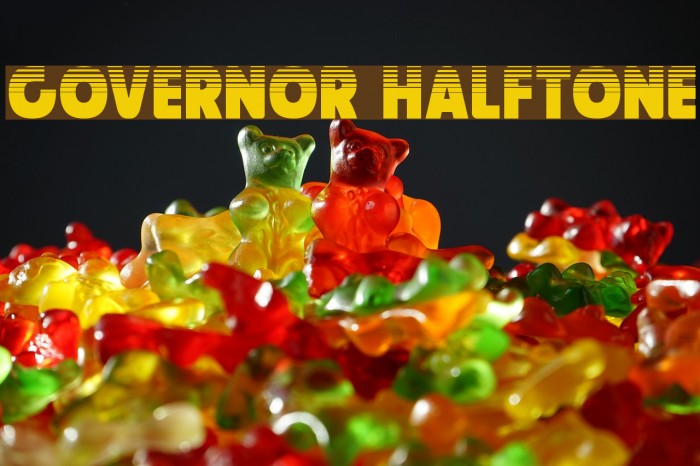 Governor Halftone Font examples