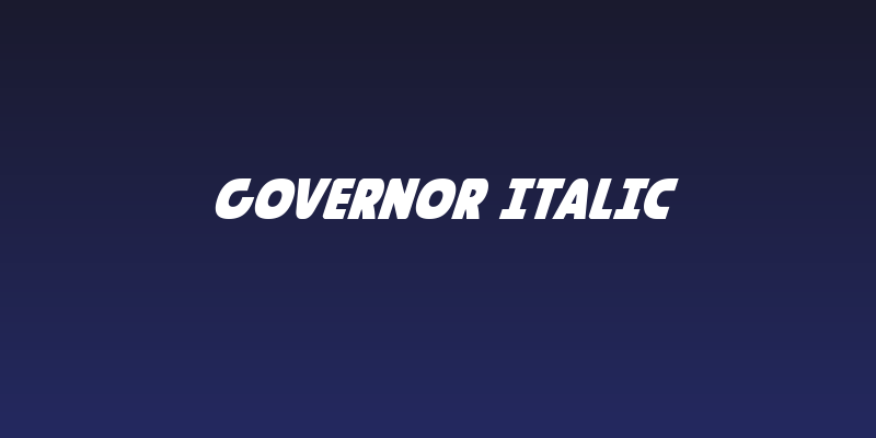 Governor Italic Social Header