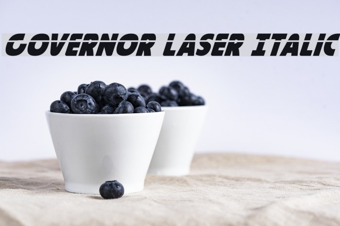 Governor Laser Italic フォント examples