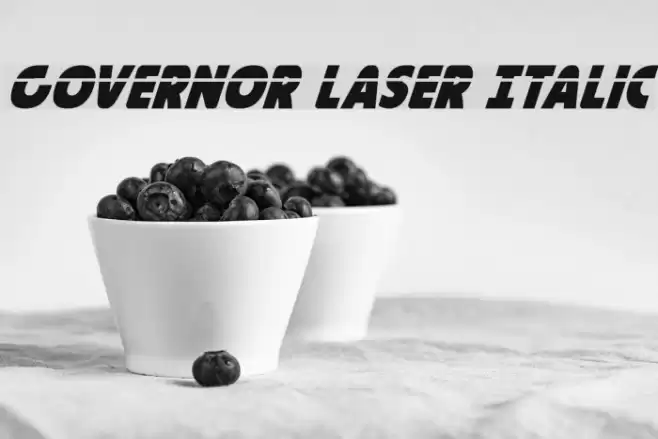Governor Laser Italic Font examples