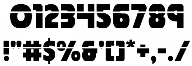 Governor Laser Font OTHER CHARS