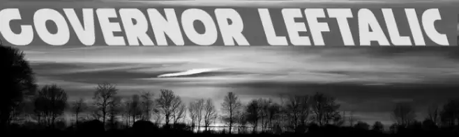 Governor Leftalic Font examples