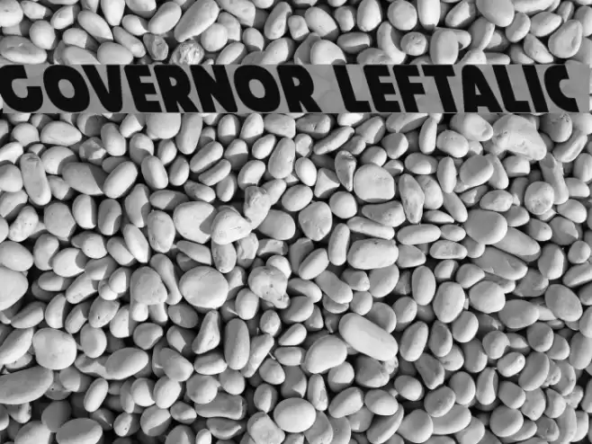 Governor Leftalic Font examples