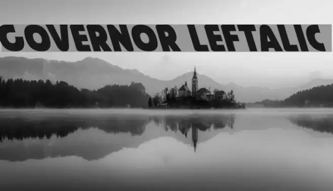 Governor Leftalic Font examples