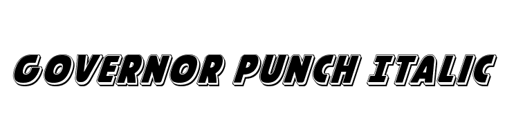 Governor Punch Italic फ़ॉन्ट