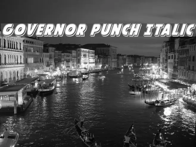 Governor Punch Italic फ़ॉन्ट examples