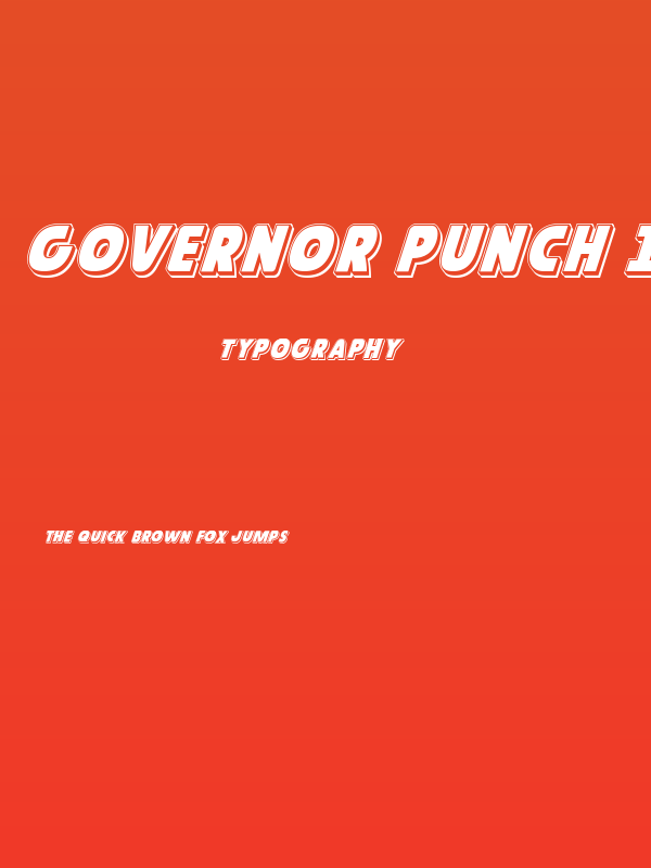 Governor Punch Italic Poster