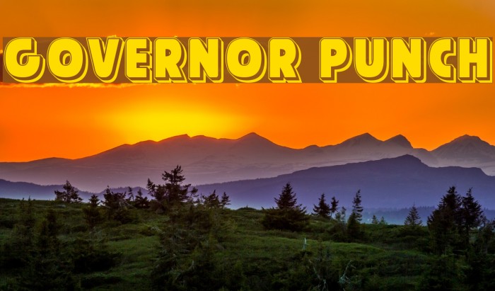 Governor Punch Font examples