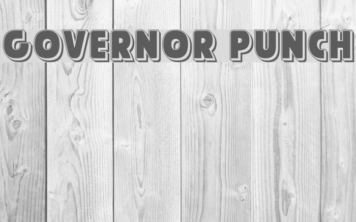 Governor Punch Font examples