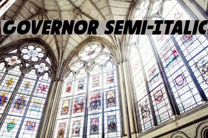 Governor Semi-Italic Font examples