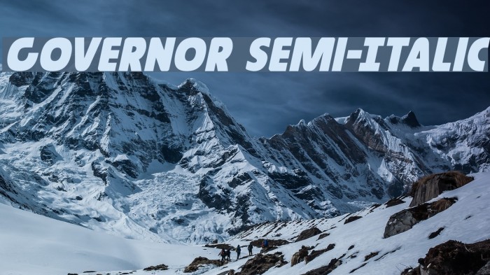 Governor Semi-Italic Font examples
