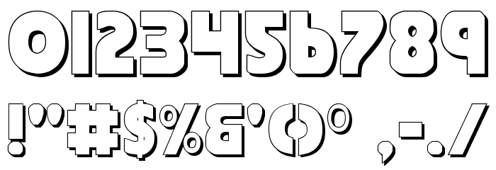 Governor Shadow Font OTHER CHARS