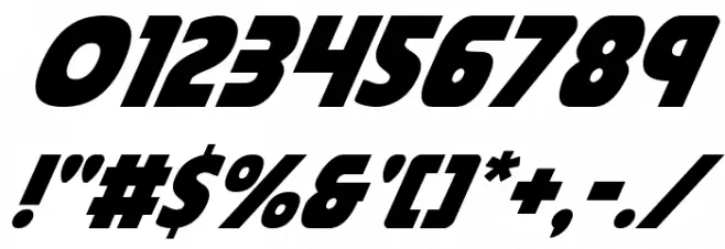 Governor Super-Italic Font OTHER CHARS