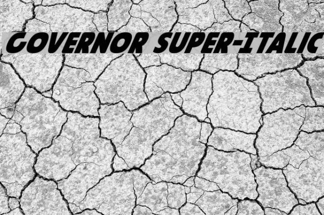 Governor Super-Italic Font examples