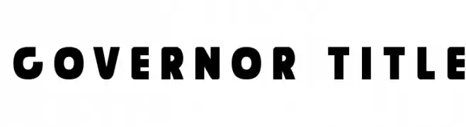 Governor Title  Frei Schriftart Herunterladen