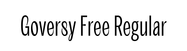 Goversy Free Regular  Free Fonts Download