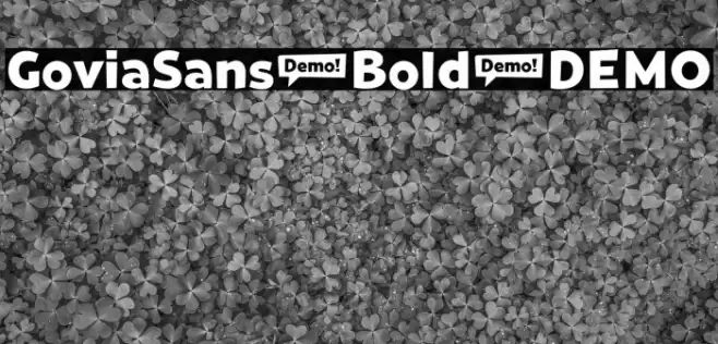 GoviaSans-Bold-DEMO Font examples
