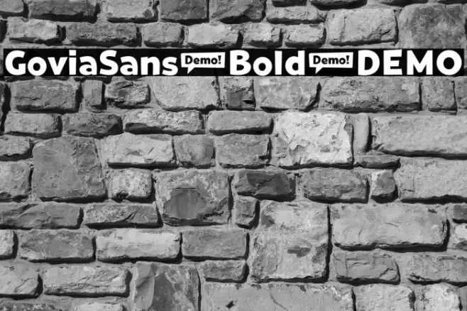 GoviaSans-Bold-DEMO Font examples