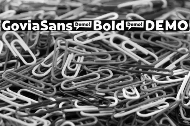 GoviaSans-Bold-DEMO Font examples