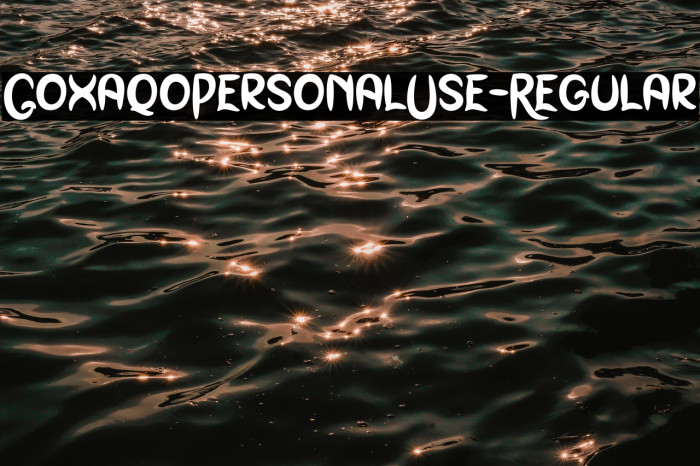 GoxaqoPersonalUse-Regular Example 1
